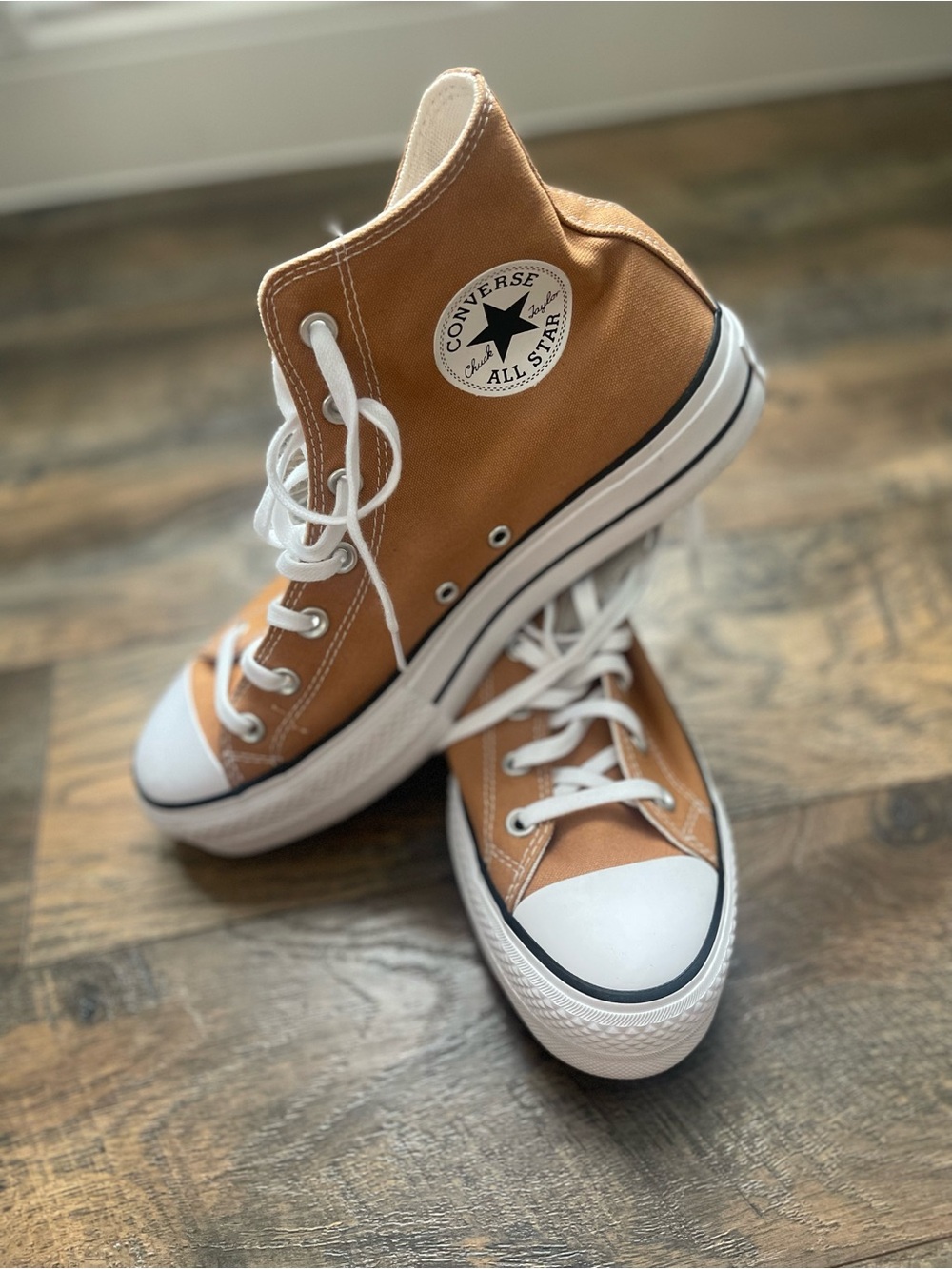 Converse Chuck Taylor All Star High Top Sneakers - Tan/ dark Mustard Yellow